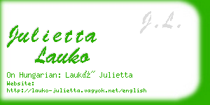 julietta lauko business card